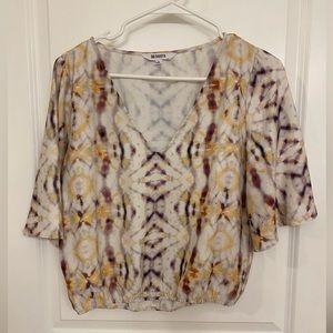 BB Dakota Watercolor Tie Dye Printed Top